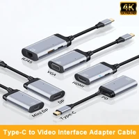 4k type c to rj45 gigabit ethernet vgadphdmi compatiblemini dp adapter for macbook pro laptop hdtv 4k usb c adapter cable