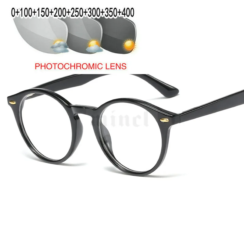 Круглые очки для близорукости мужские в стиле ретро оптические винтажные