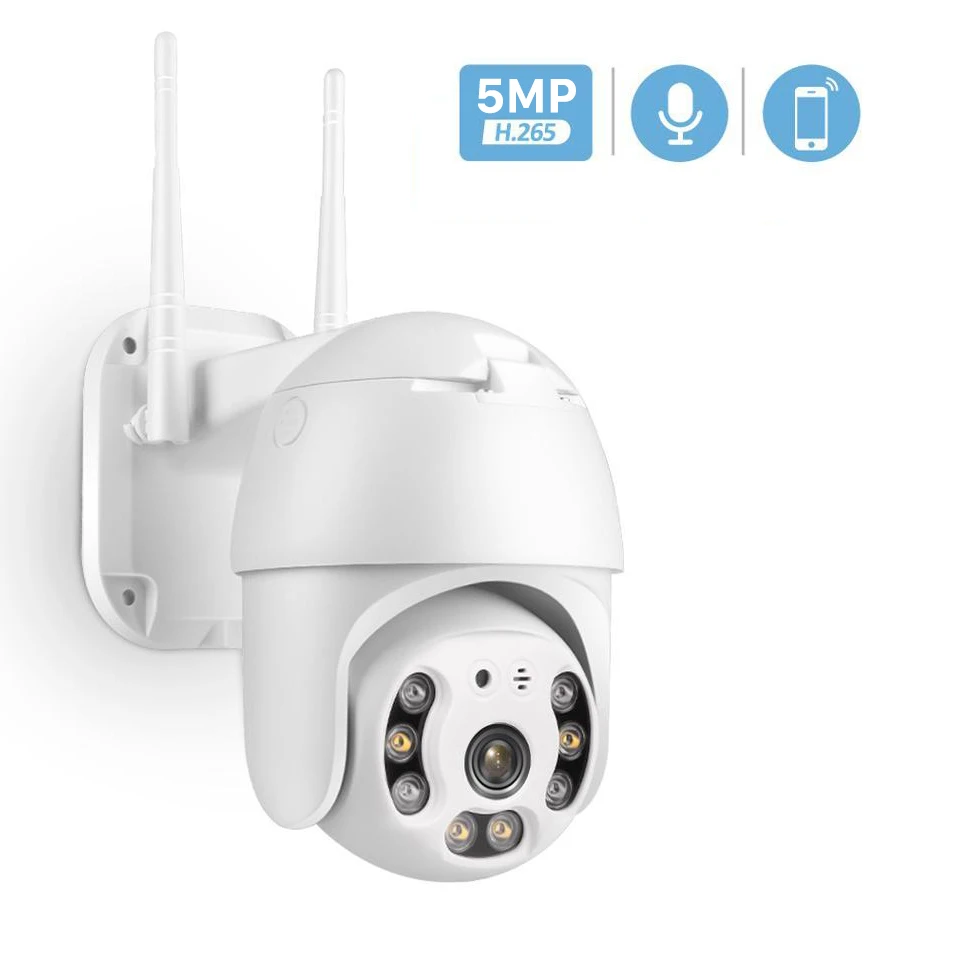 

5MP 3MP HD Speed Dome Wifi IP Camera Outdoor Audio IR Night VIsion Wireless Camera AI Human Detection 1080P PTZ Security Camera
