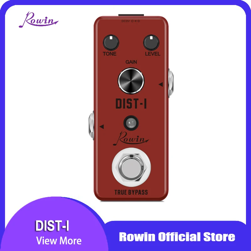 

Rowin LEF-301A Guitar Distortion Pedal Realistic Vintage British Amplifer Dist Pedals High Gain Distortion Effect