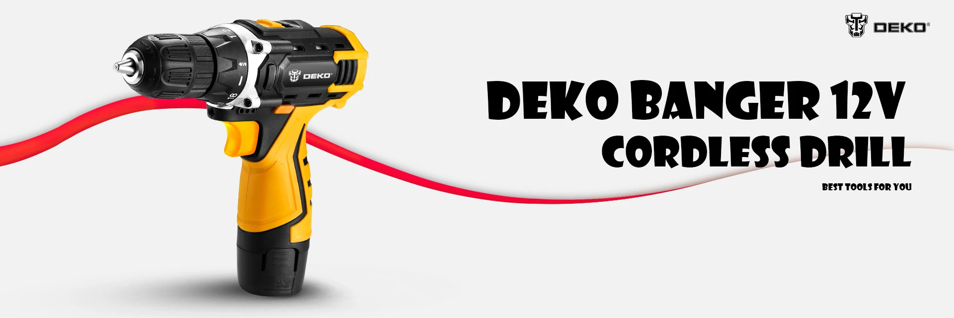DEKO Banger 12 В аккумуляторная дрель с литиевой батареей светодиодный светильник мини беспроводной драйвер питания DC электрическая отвертка электроинструмент