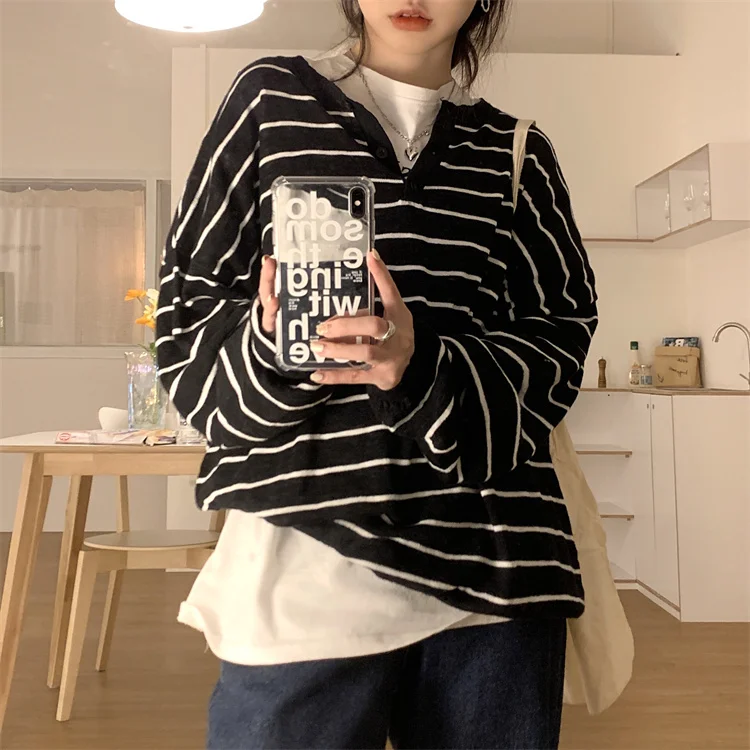 

Cost-Effective Striped Long Sleeve Sweater Rac