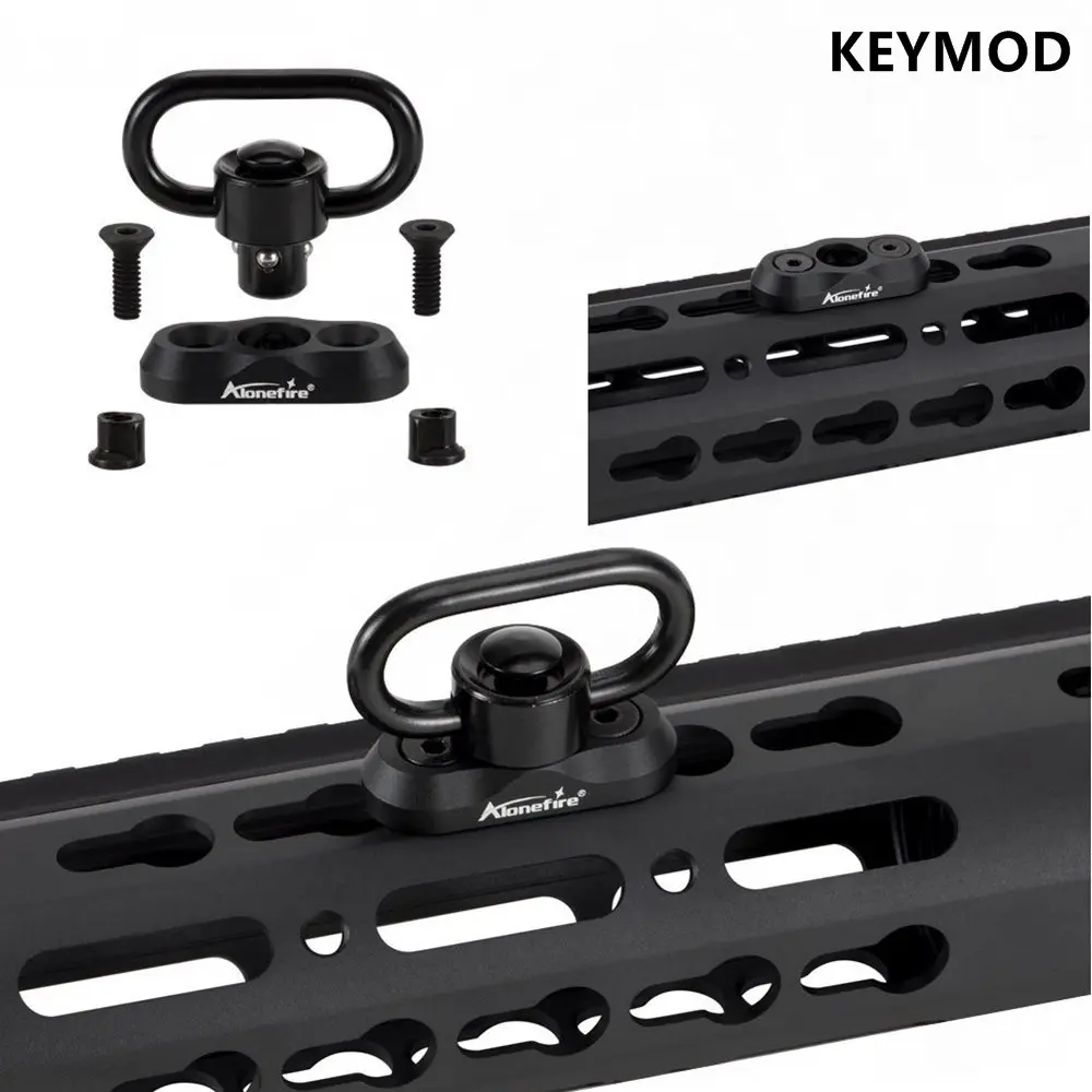 

Alonefire M580 1.25'' Inch Push Button QD Sling Swivel for Keymod Adaptor Handguard Rail