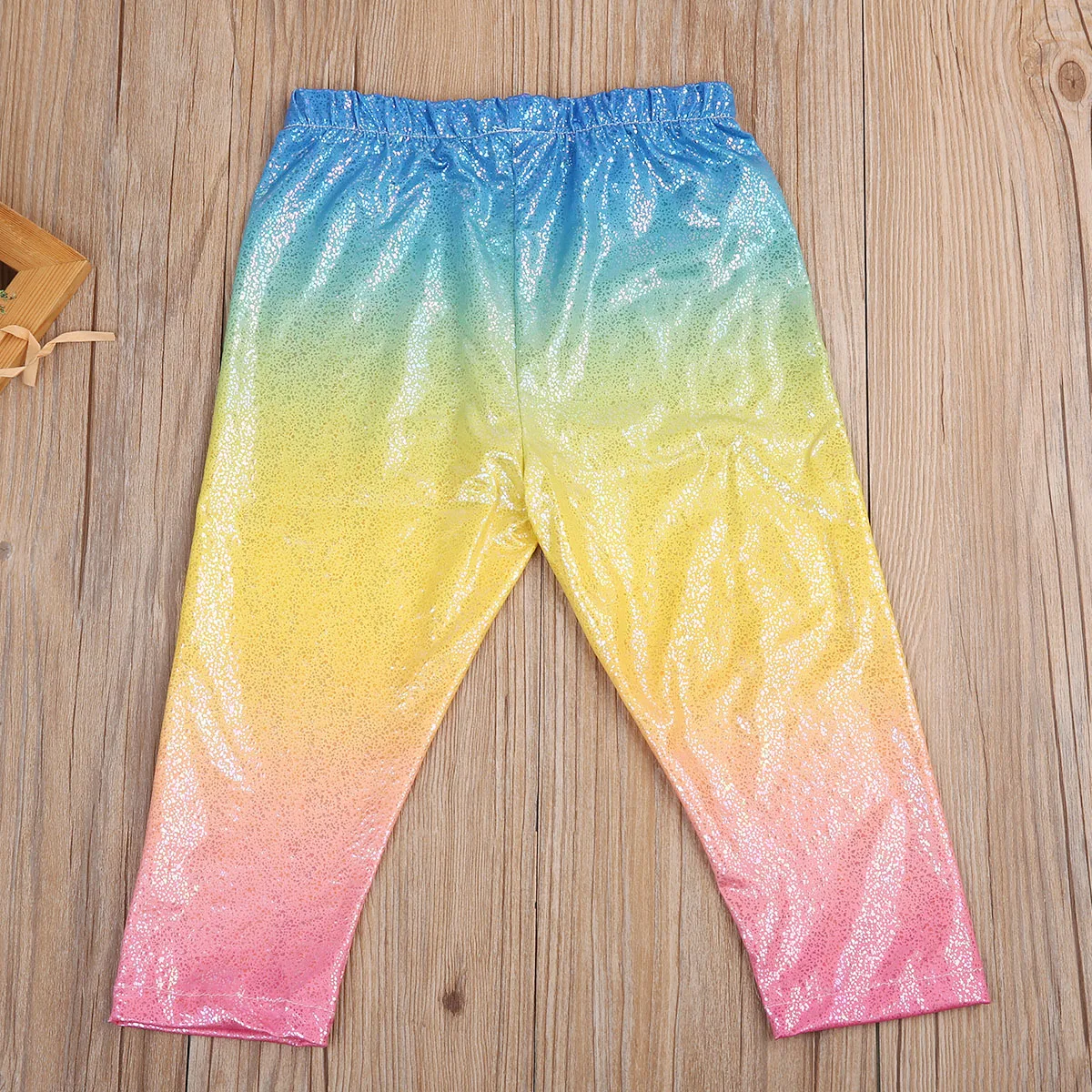

Baby Girls Rainbow Shiny Sequins Leggings Trousers Skinny Princess Pants Bottom 1-6 Years