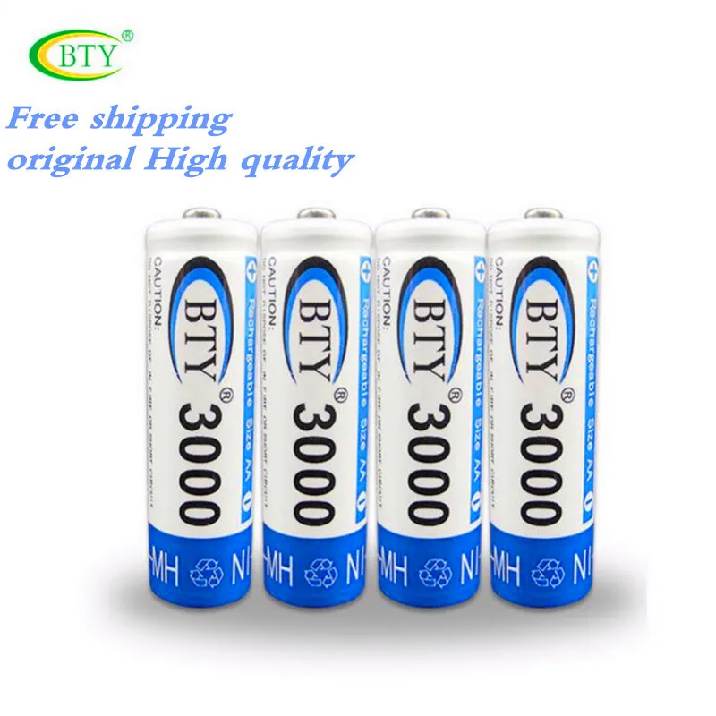 Быстрая доставка лучшая перезаряжаемая батарея AA 3000 16 X BTY Ni-MH 1 2 в перезаряжаемые