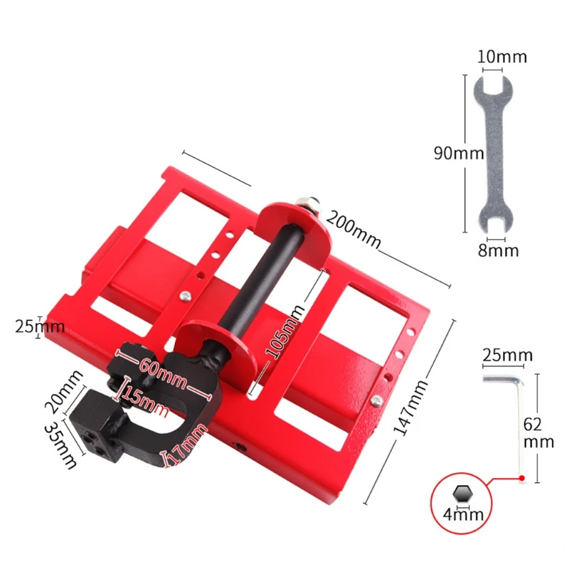 

13MA Mini Chainsaw Open Frame Wood Board Cutting Tools Adjustable Saw Chain Wood Wood Open Frame Durable Chainsaw Attachment