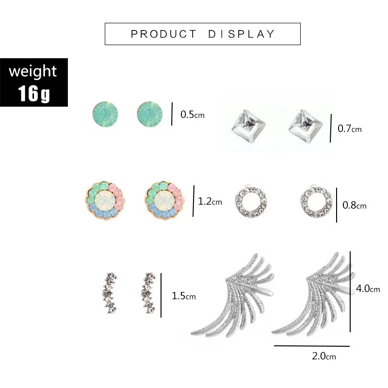 Модные оригинальные Кристальные серьги в виде листьев Комплект сережек для