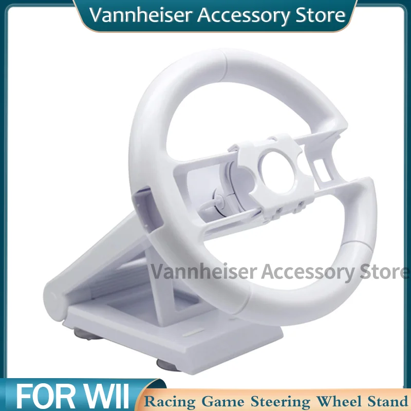 

Новый товар, Гоночное рулевое колесо с несколькими углами для WII Wheel + подставка для консоли Nintendo Wii, аксессуары для контроллеров