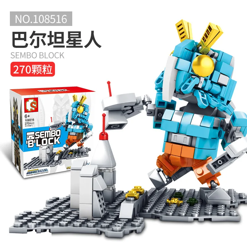 Altman Монстер квадратная голова Godzilla строительные блоки кирпичи игрушка для