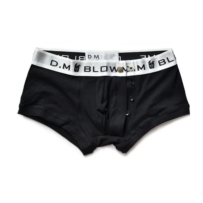 Трусы-боксеры мужские хлопковые нижнее белье для геев шорты на пуговицах |