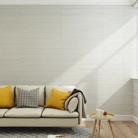 modern solid color horizontal stripes wall papers home decor non woven grey wallpaper roll for living room bedroom walls behang
