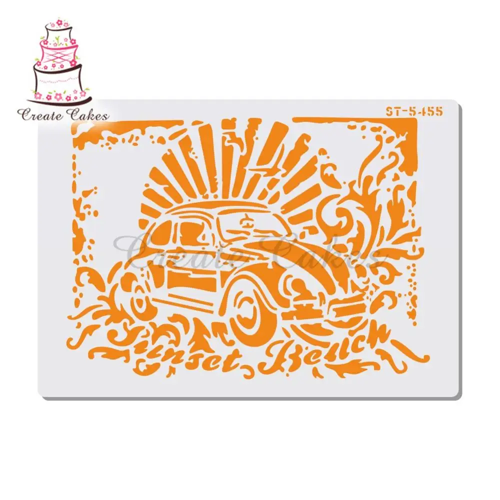 Трафарет для оформления стен автомобиля штамп скрапбукинга альбома