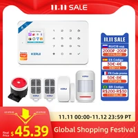 home security alarm host app remote control kerui w18 wifi wireless gsm alarm system eas kit home security alarm host with siren