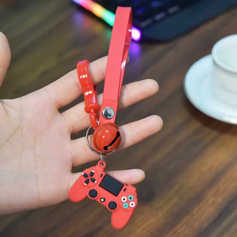 

PVC Cartoon Game Gamepad Keychain Cute Controller Key Chain Children Bag Pendant Kids Men Childhood Keyring Friends Gift