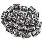 24 шт., бусины для бороды, руны для волос викингов, распродажа ювелирных изделий