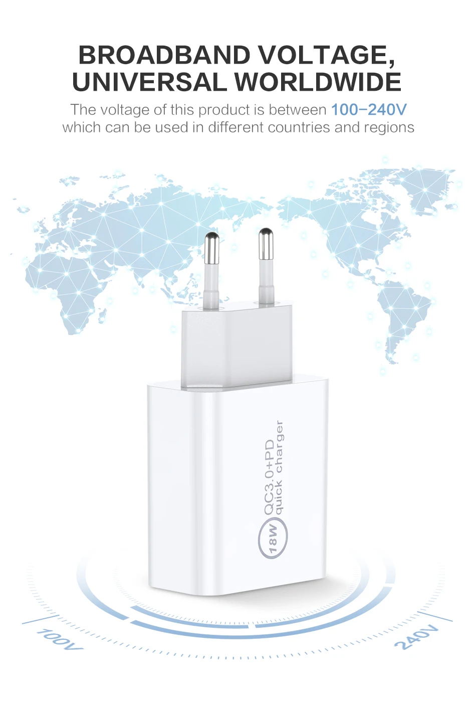 RDCY 18 Вт PD зарядное устройство 3 0 Dual Port Quick Charge мобильный телефон для iPhone Samsung xiaomi QC
