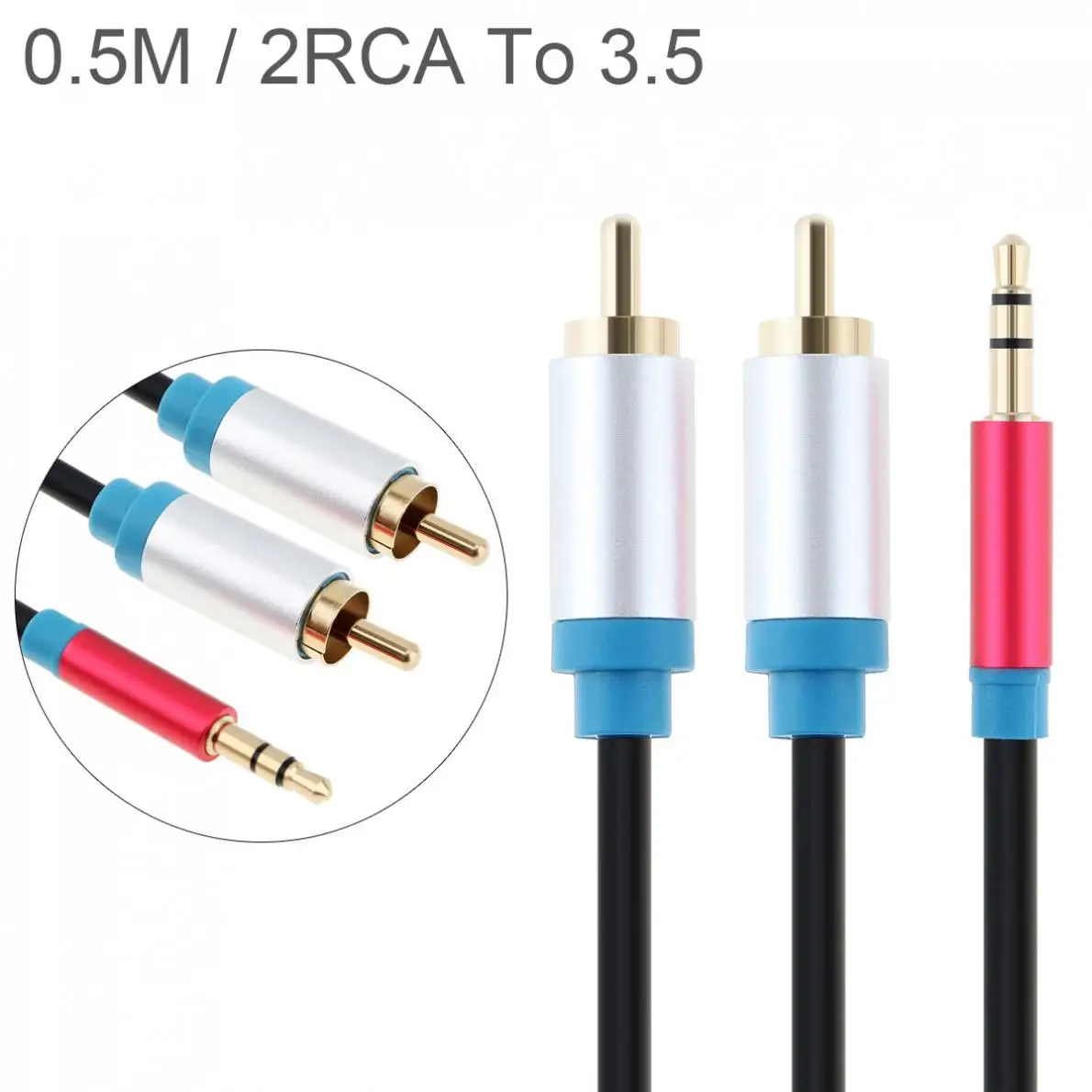 DiGiYes 0 5 м/1 64 фута RCA кабель HiFi стерео 2RCA до 3 мм аудио Поддержка AUX Jack Y сплиттер для