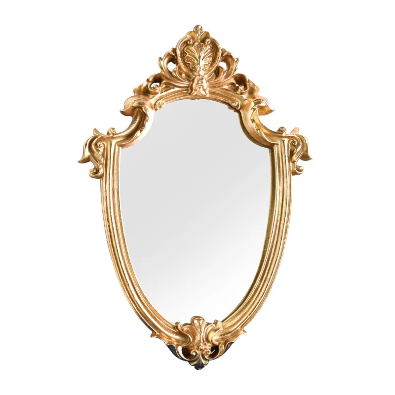 

Vintage Mirror Exquisite Makeup Mirror Bathroom Hanging Mirror Gifts For Woman Lady Decorative Mirror Home Decoration WF1029