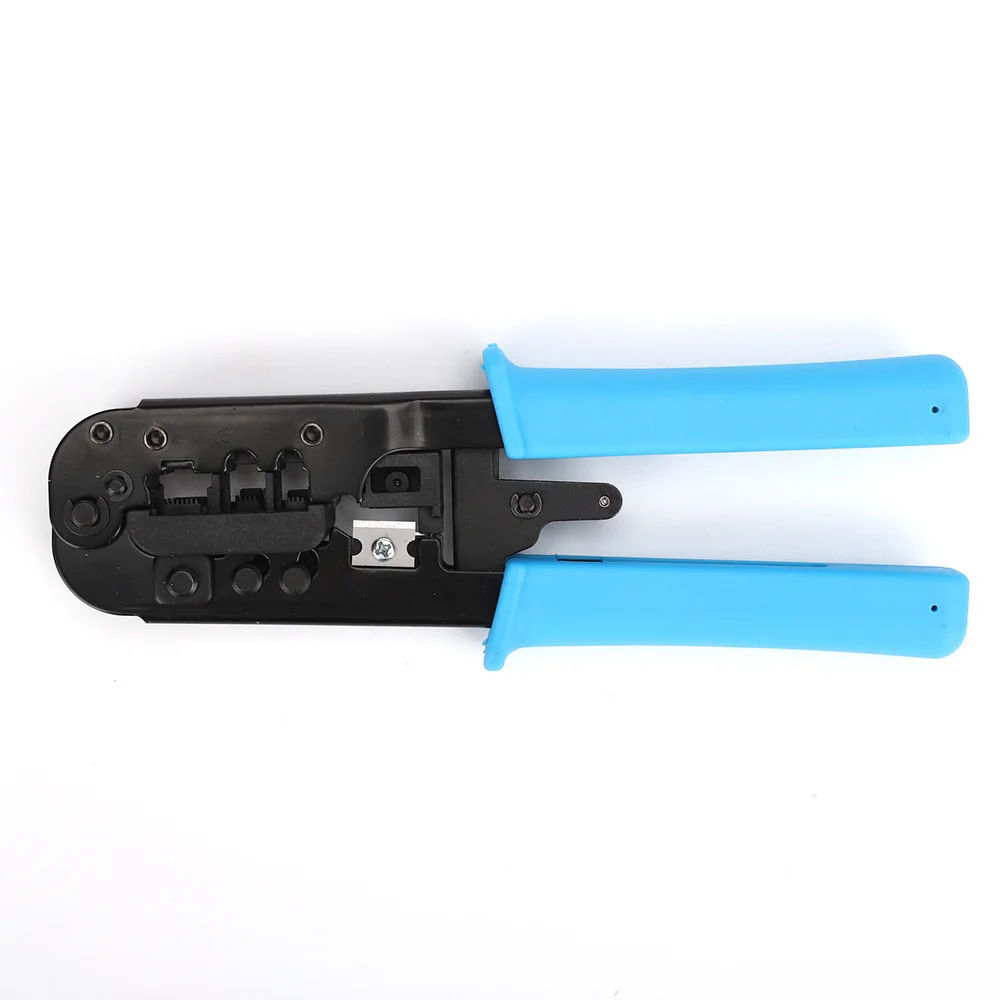 Three Use Cable Clamp Rj45/11/9 Blue Handle Network Tool More Function Crimping Pliers | Инструменты