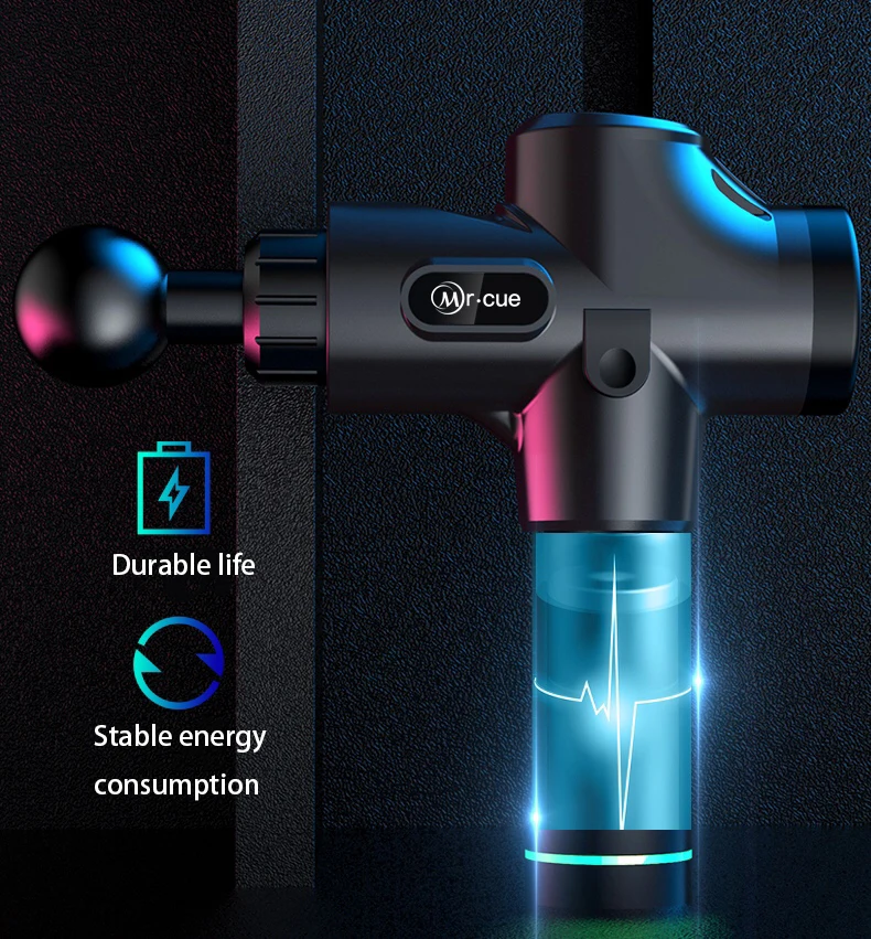 Массажный пистолет массаж мышц lcd 8 часов работы AI умный бесшумный Массажер