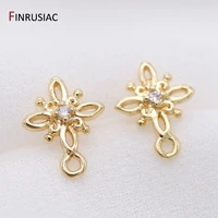 earring making supplies 14k gold plated women stud earrings findings handmade diy fashion jewelry components accessories