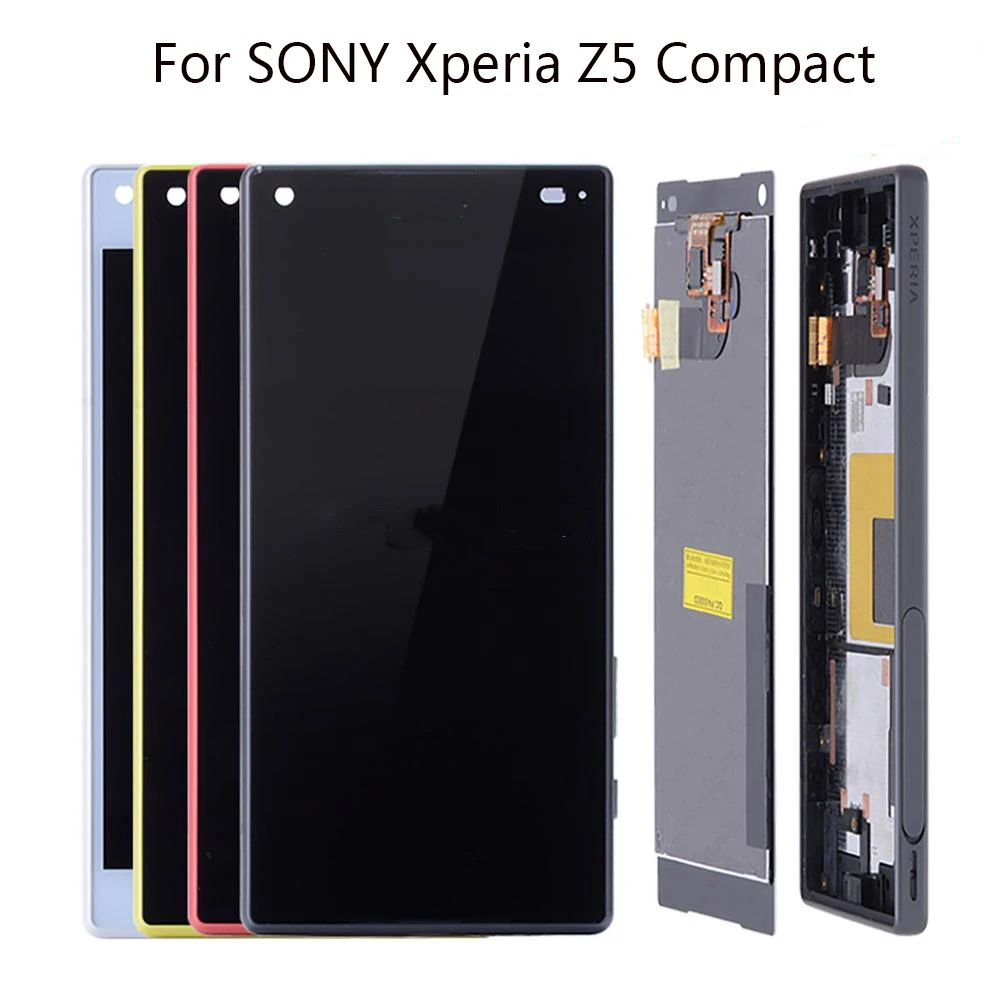 Оригинальный 4 6 &quotLCD для SONY Xperia Z5 Compact LCD сенсорный экран дигитайзер сборка Рамка