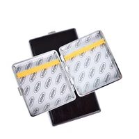 personality metal clip leather cigarette box for 20pcs stainless steel tobacco cigarette box mens smoking accessories