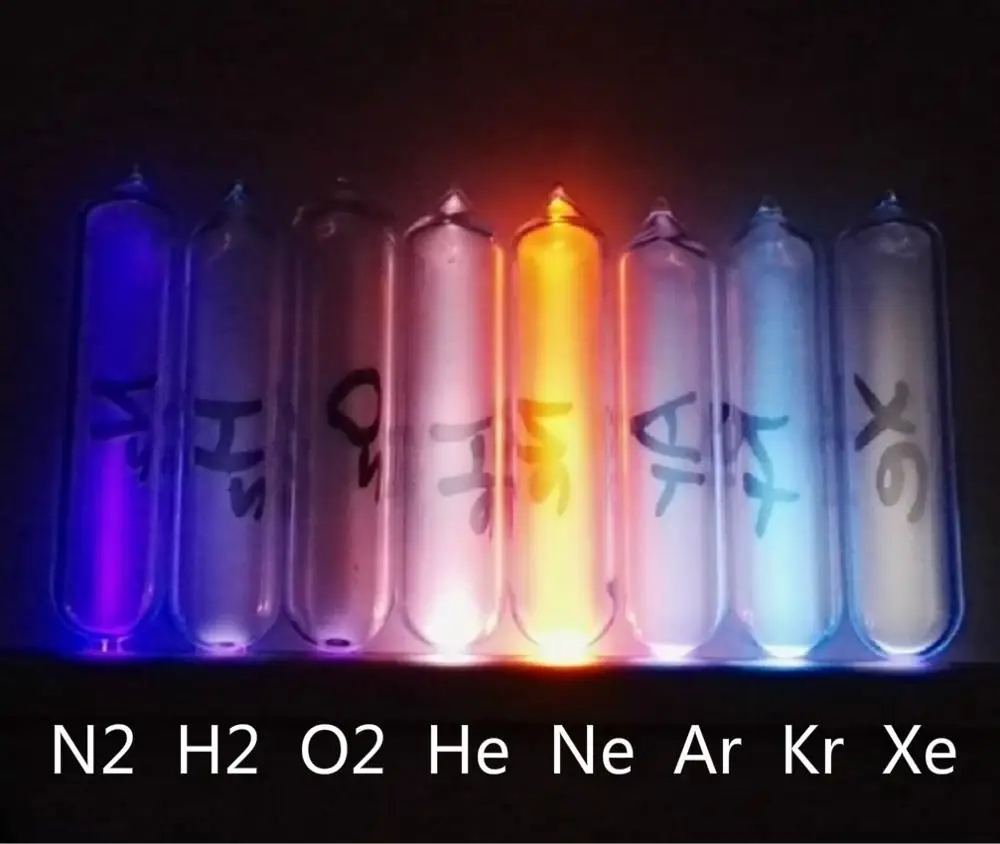 

Complete Set of Noble Gases Sealed in Ampoules Helium Neon Argon Xenon Krypton