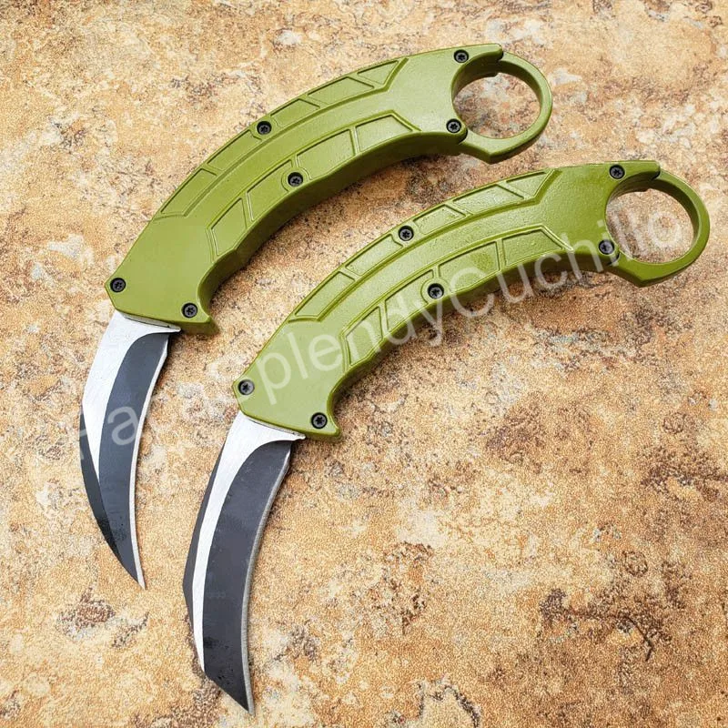 Нож-карамбит Komodo Dragon Тактический карманный складной клинок двойного действия из