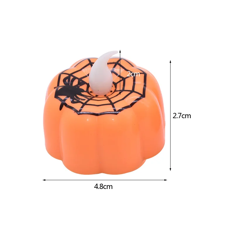 

6Pcs Halloween Pumpkin Light Skull Night Light Bar KTV Halloween Decor Prop LED Electronic Lighted Candle Light