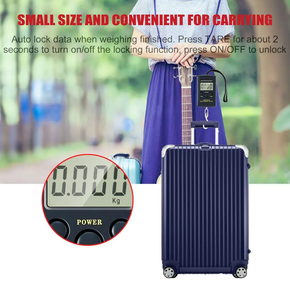 40Kg Digital Hanging Luggage Fishing Weight Scale Portable kitchen Scales cooking tools electronic Household Hook New | Дом и сад