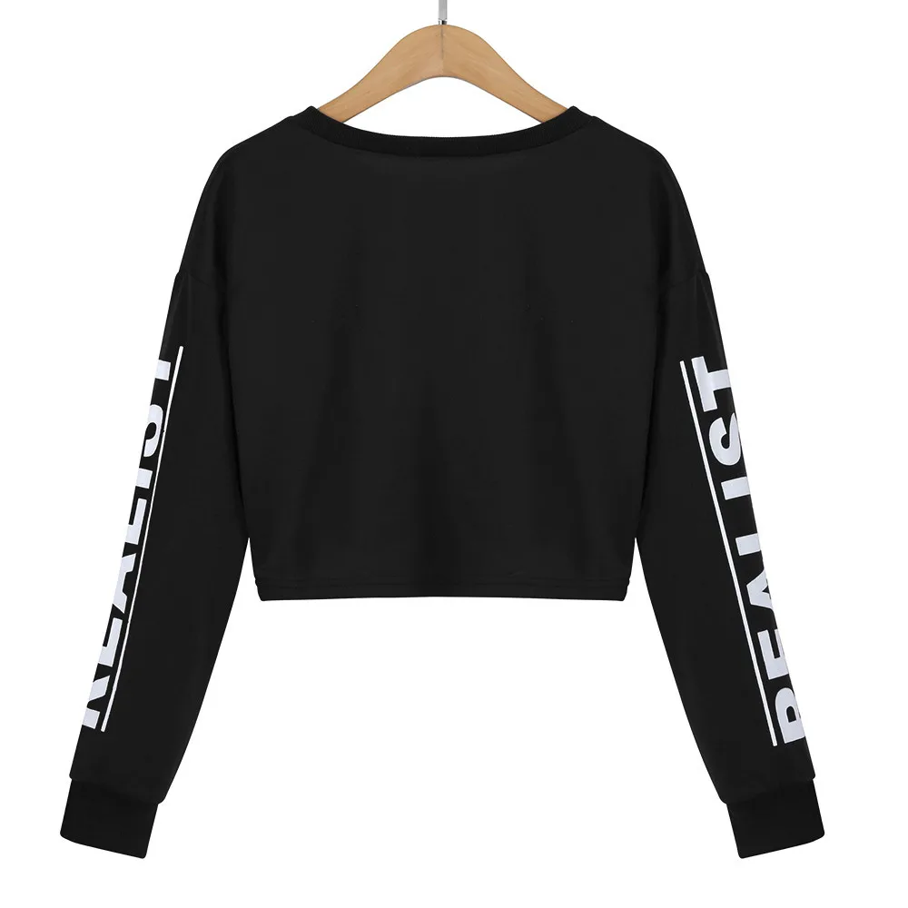 Свитшот-футболка женский сексуальный укороченный топ Модный мягкий и удобный