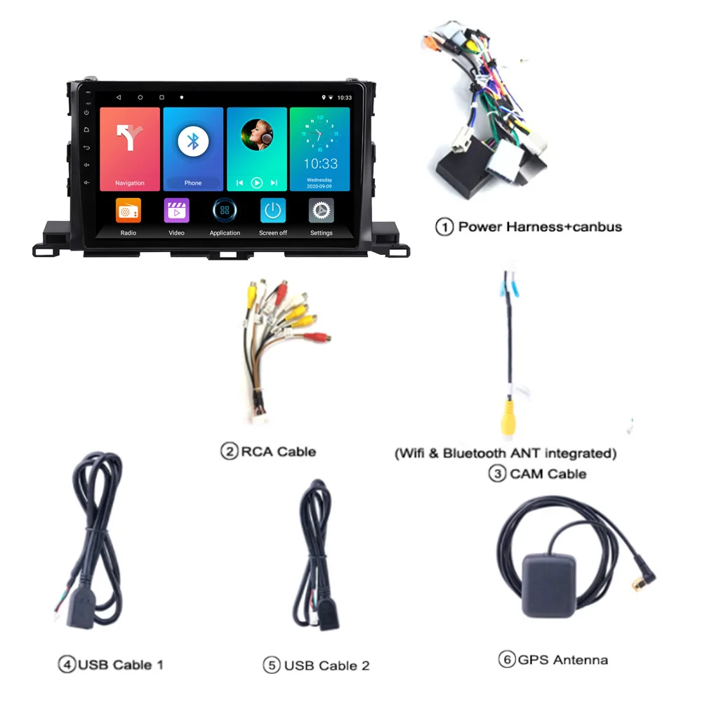 

Eastereggs for Toyota Highlander 2014- 2018 10.1 inch 2.5D Android 8.1 Navigation GPS Car Radio Multimedia Video Player