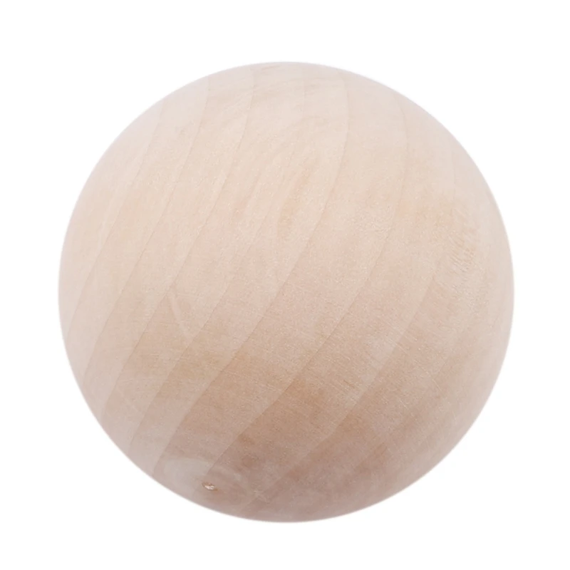 Wooden Balls Without Bore Dia. 50mm/60mm/70mm/80mm Exercise Wooden Ball Durable DIY Painted Exercise Wooden Ball images - 6