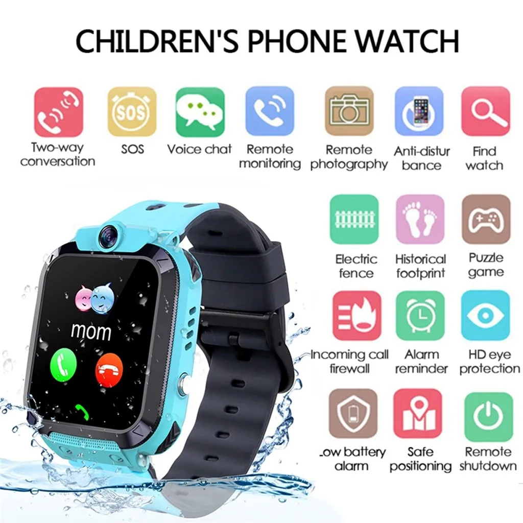 Q15 New kids Tracker Watch Smart LBS Waterproof Camera IOS Android Multifunction Digital childern Wristwatch Gift | Электроника