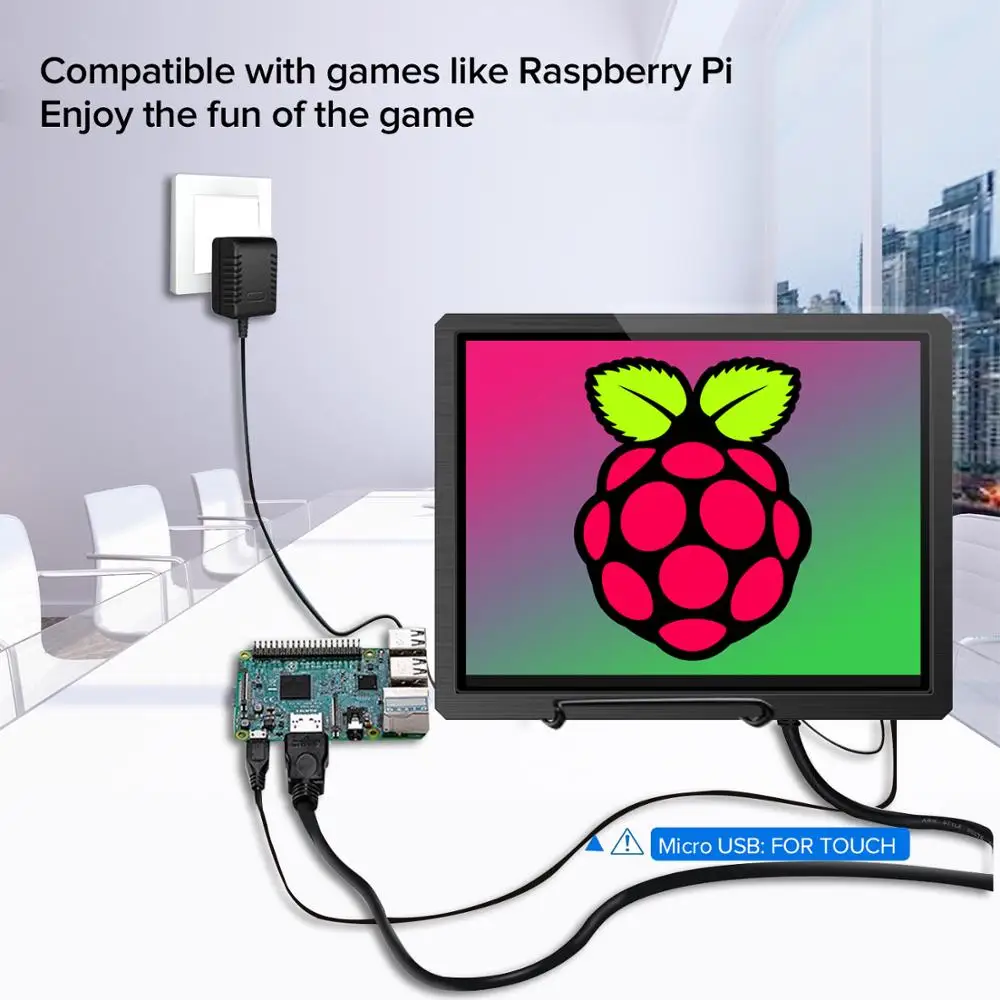 Ультратонкий портативный монитор EVICIV 12 3 дюйма сенсорный экран IPS PS3 PS4 типа C с