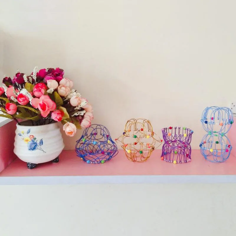 

Mandala Flower Basket Toys Soft Steel Flower Basket Hoop Iron Ring Toy Small Iron Wire Circle Toy Educational Chain For Children