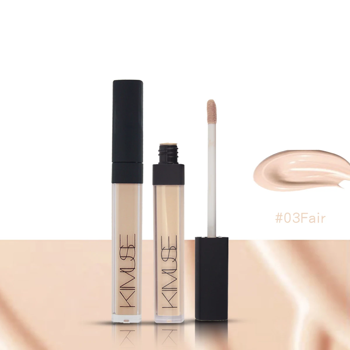 03 Fair KIMUSE, 6 цветов, консилер для макияжа, жидкий консилер, удобный Профессиональный консилер для глаз, крем, новинка,, кисти для макияжа, основа - Цвет: 03 Fair