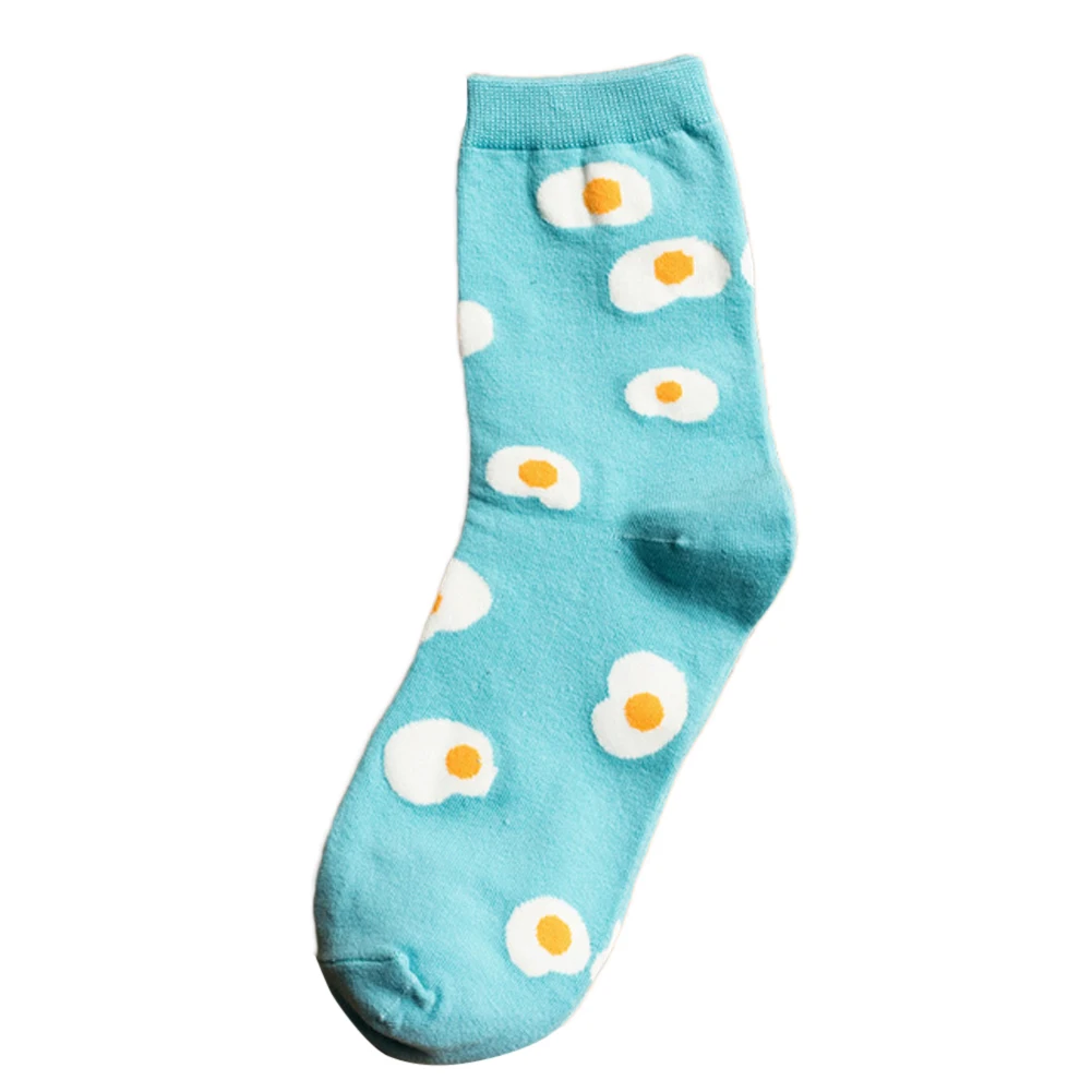 

PLOFR-B3 women Autumn Casual Cartoon Print Funny Stripes Short socks