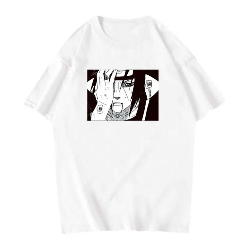 

2022 Fashion Japanese Anime T Shirt Men Sasuke Funny Cartoon T-Shirt Casual Cool Streetwear Tshirt Hip Hop Top Tee Male