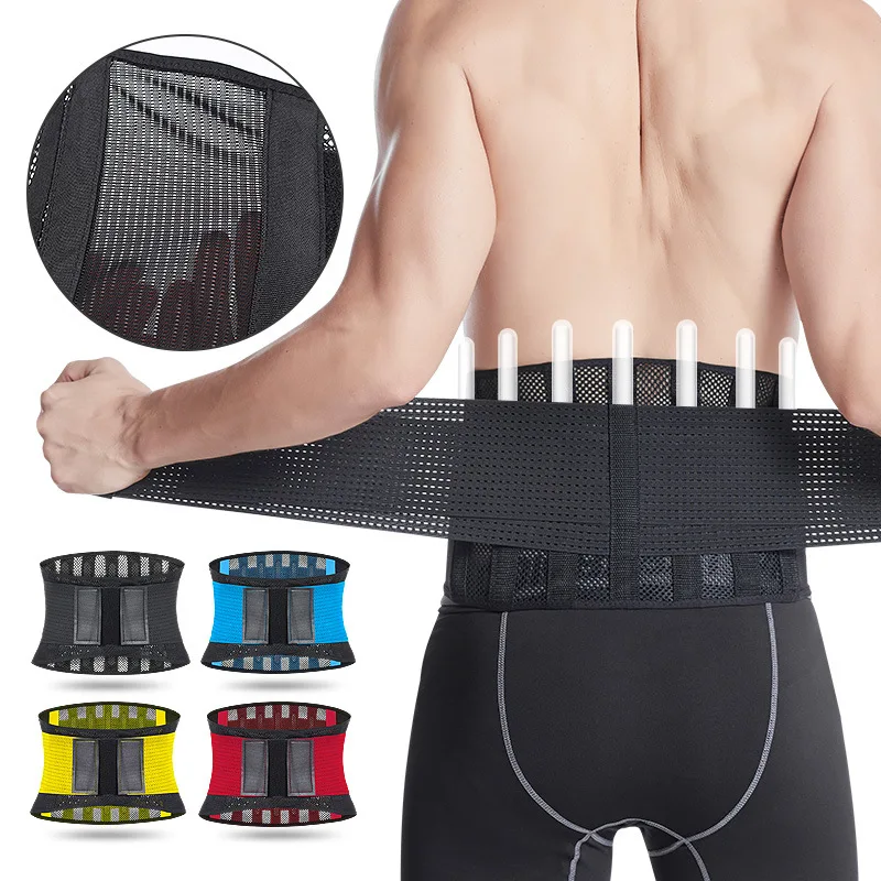 

Gym Lumbar Support Waist Trimmer Breathable Lower Back Brace For Pain Injury Relief Fitness Weightlifting Posture Corrector