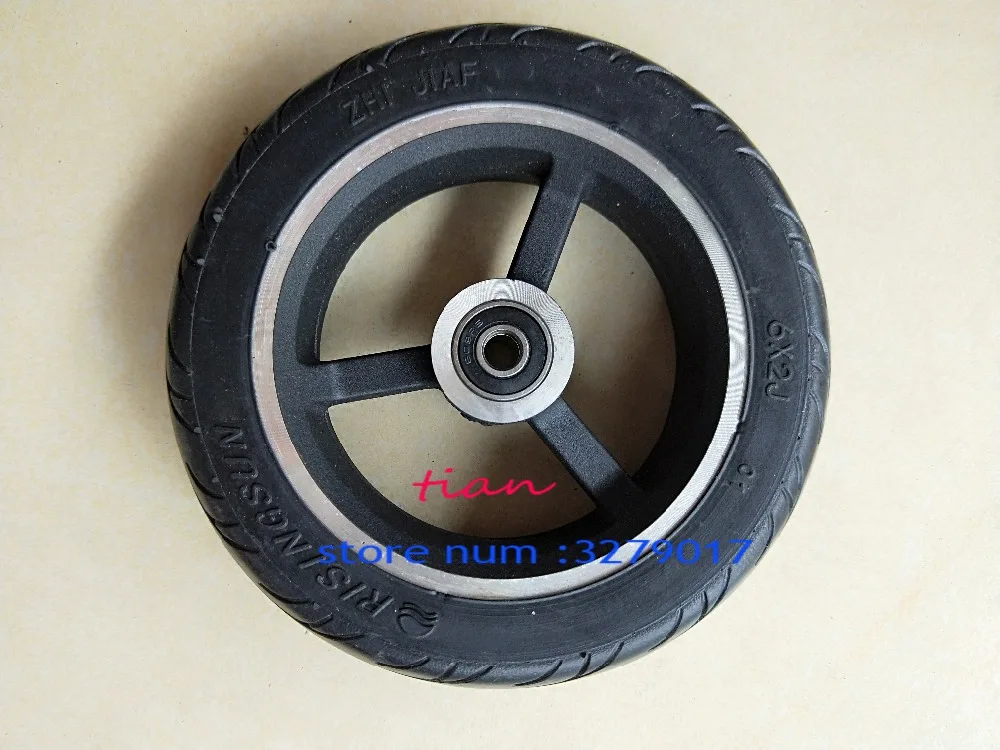 

6 inch 6x2 tubeless tire with hub 6x2 special solid tire for electric vehicle scooter