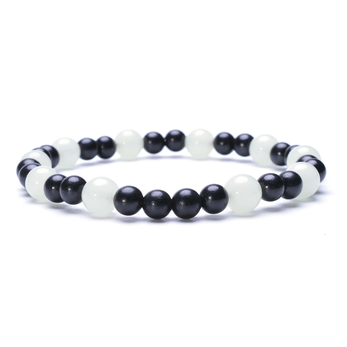 Мужские и женские светящиеся вечерние браслеты из натурального дерева для