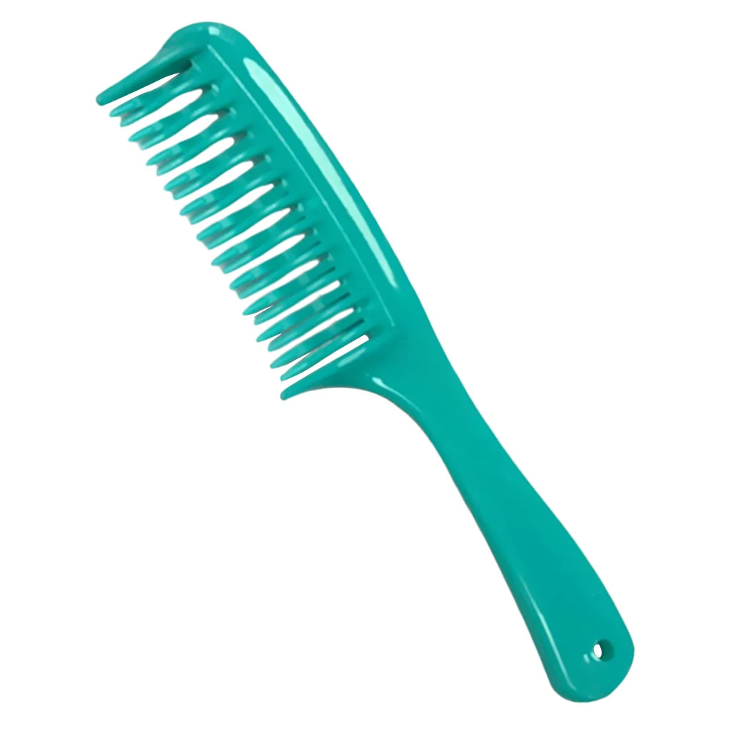 

Double Row Tooth Detangler Hair Comb Shampoo Comb With Handle for Long Curly Wet Hair
