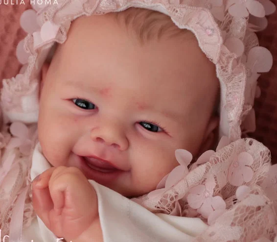 Кукла реборн NPK 21 дюйм набор Emmy Smile Sweet Baby Реалистичная мягкая на ощупь