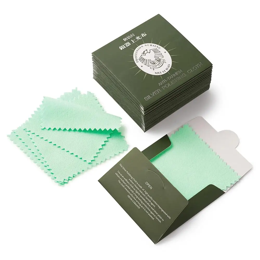 

50pcs Polishing Cloth Antitarnish Square Polishing Jewelry Tool Cleaning Cloth Jewelry Cleaning Cloth 7.5x7.5cm 8x8cm 17x17cm