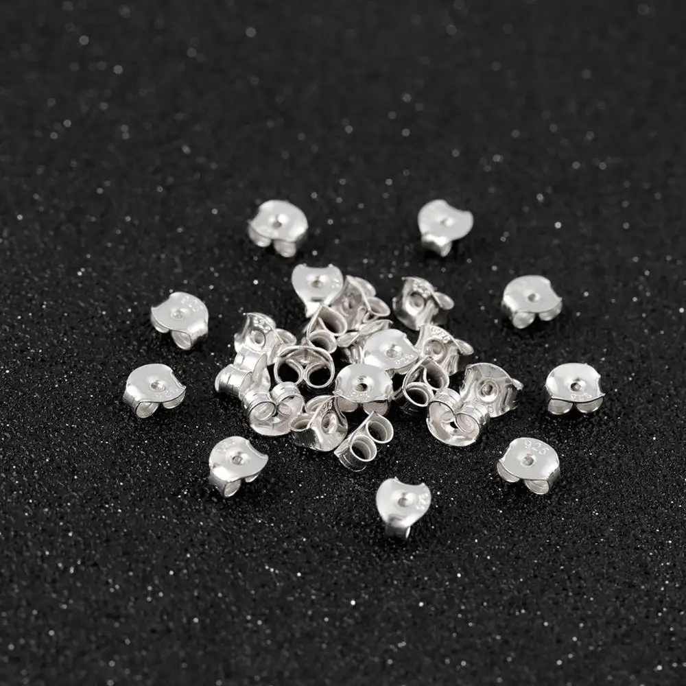 

10pcs/lot 2020 925 Silver Earrings Back Fit Stud Earrings Clasp Earring Stopper DIY Earring Fashion JewelryMaking