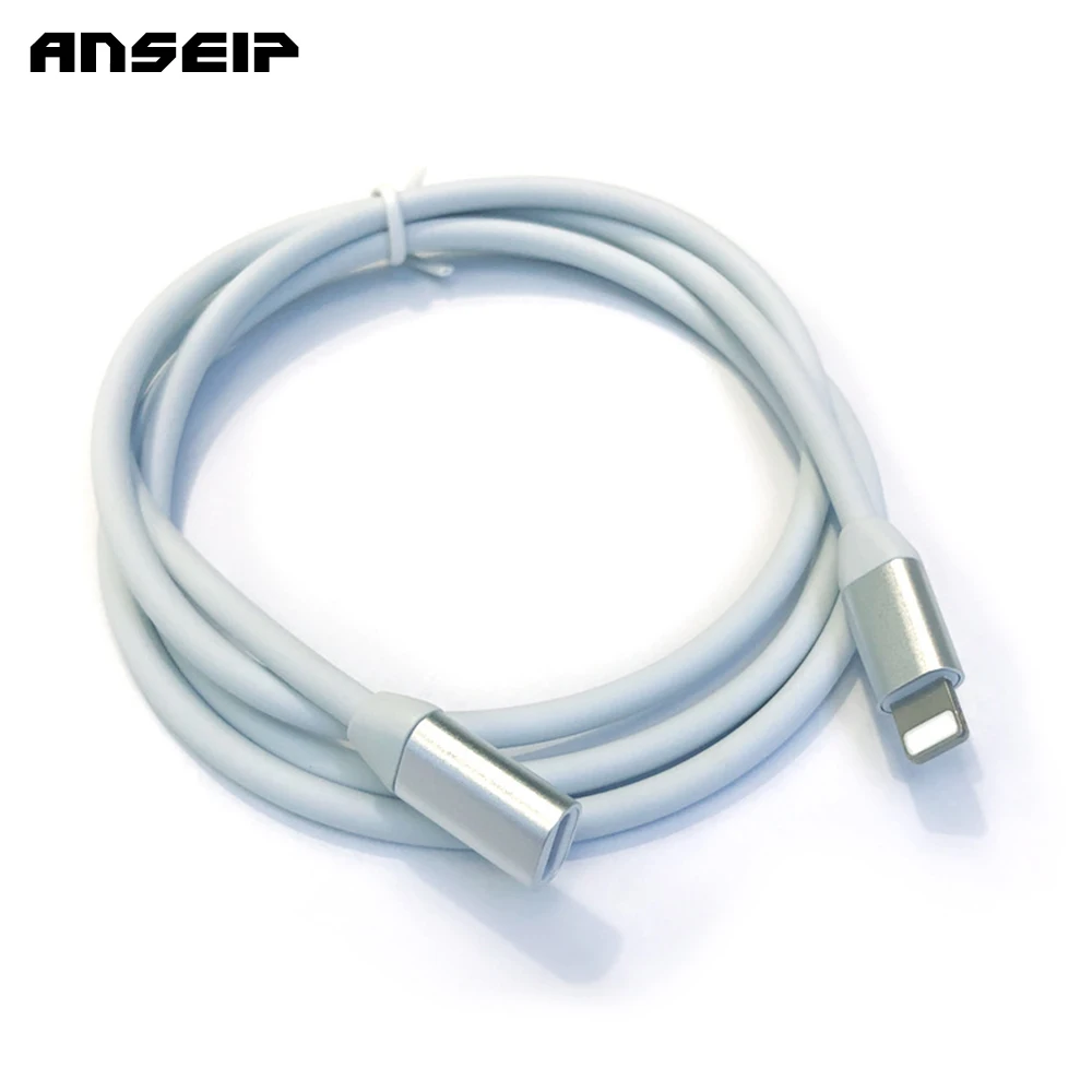 Удлинительный кабель ANSEIP Lightning для iPhone 11 Pro Max Xs Xr 8/8Plus/7 iPad Mini 8pin быстрая зарядка