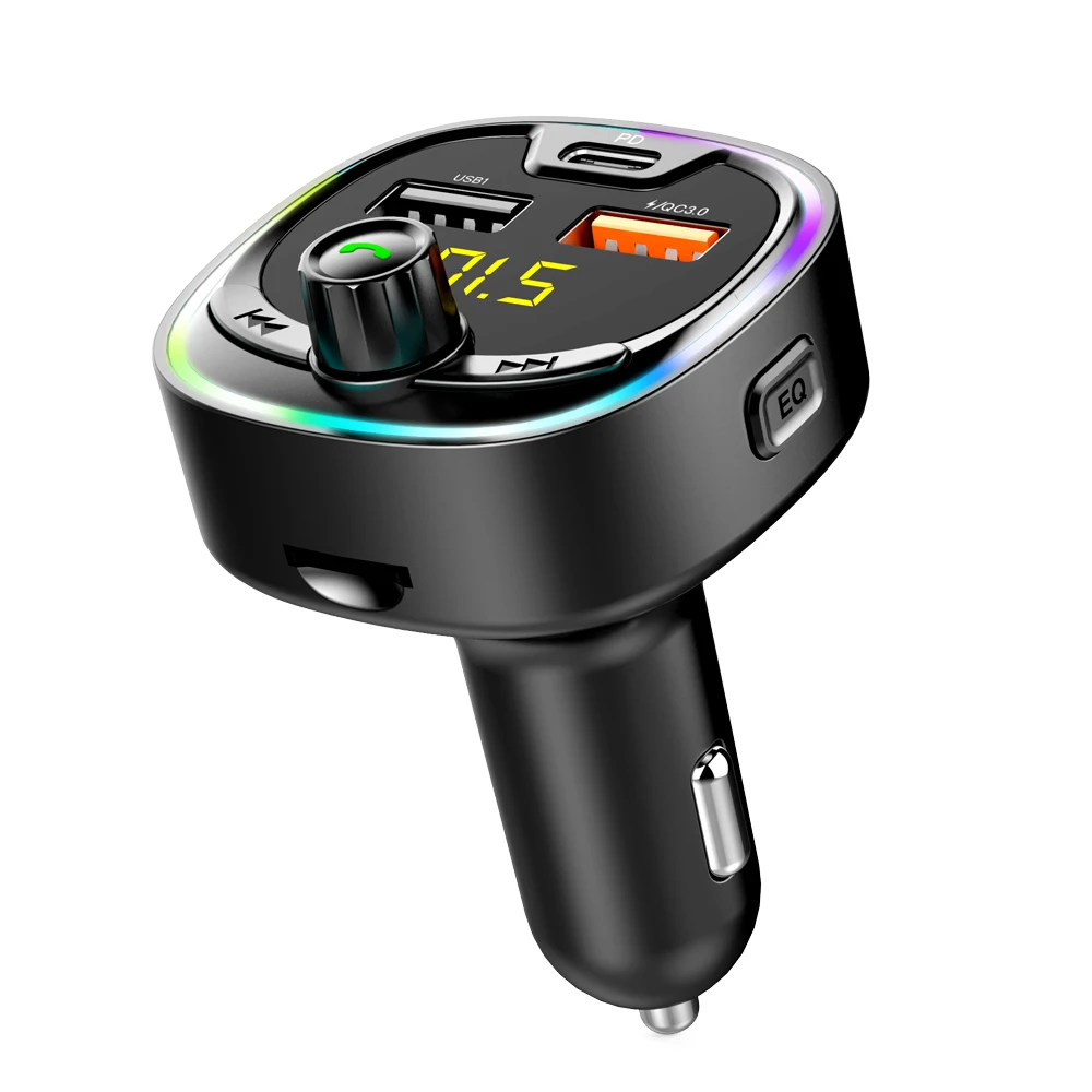 KORSEED FM передатчик Быстрая зарядка QC3.0 PD18W быстрая USB Автомобильное зарядное