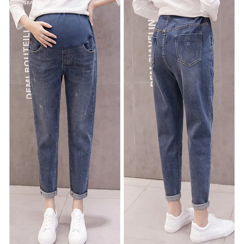 

Винтажные джинсы-бойфренды шаровары для беременных свободные брюки для беременных джинсы для беременных брюки с высокой талией